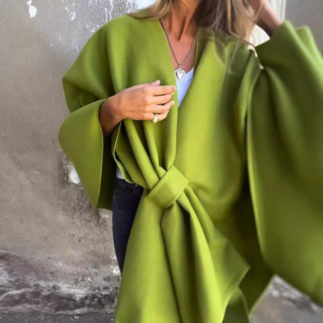 Cappotto Kimono Donna | Cintura Annodata | Eleganza Oversize