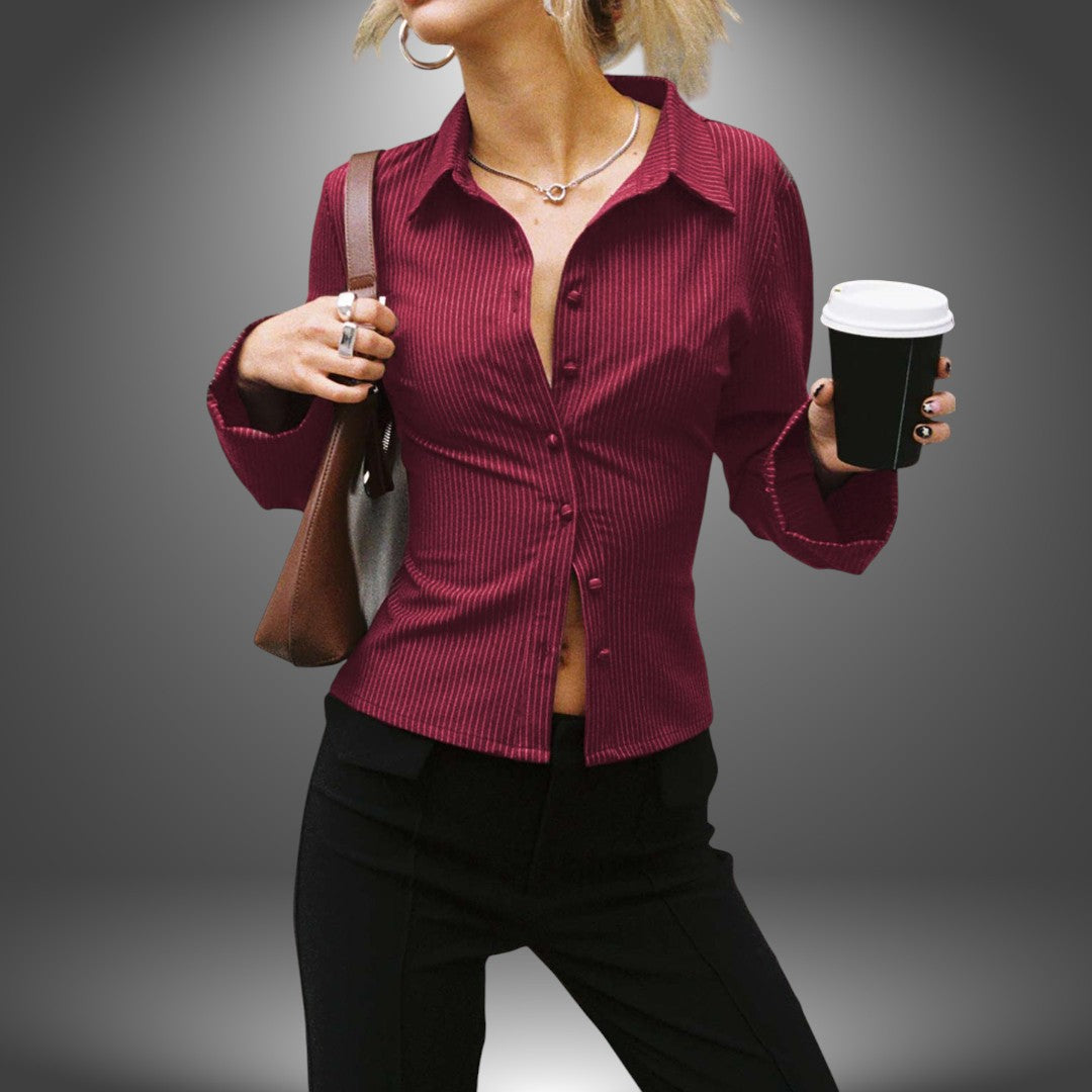 Camicia Aderente a Righe