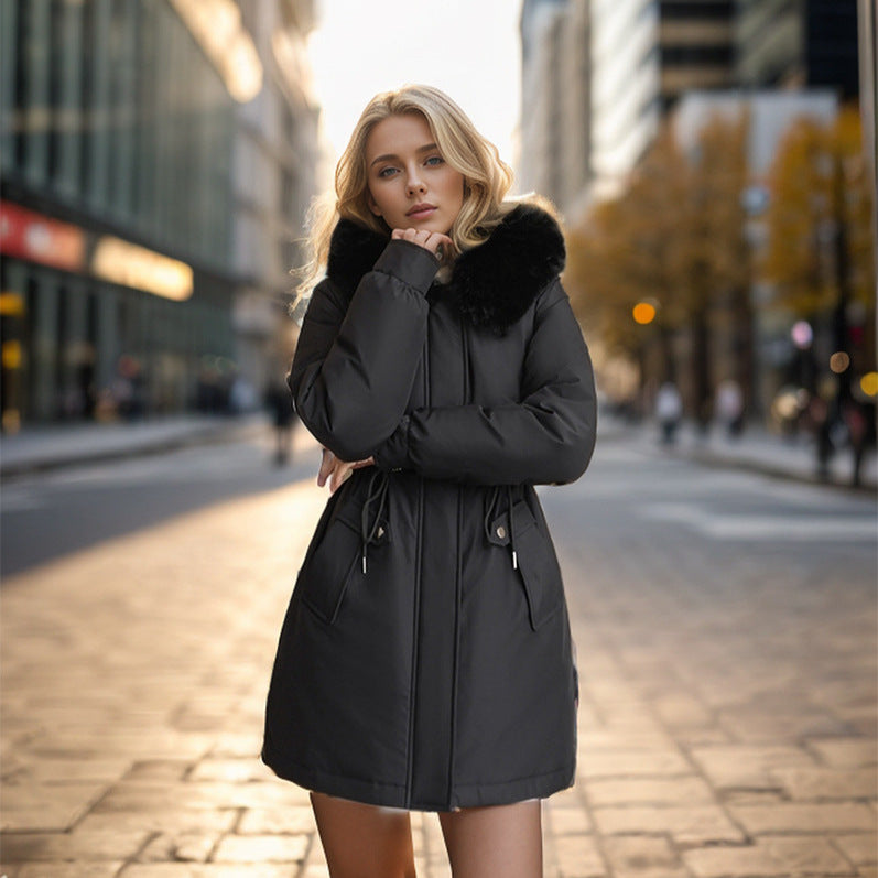 Cappotto con Cappuccio in Pelliccia | Stile Elegante & Avvolgente | Perfetto per l’Inverno