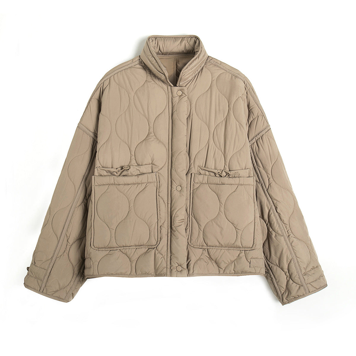 Giacca da Donna | Design Trapuntato in Verde Scuro | Perfetta per Look Eleganti e Caldi Invernali