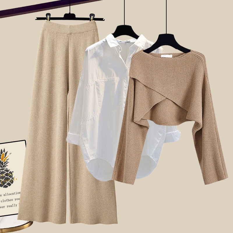 Completo 3 Pezzi con Camicia, Maglia e Pantaloni