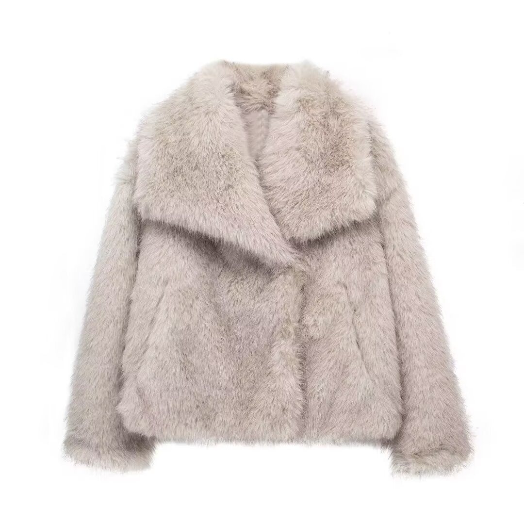 Giacca in Pelliccia Sintetica | Stile Lussuoso & Avvolgente | Perfetta per Look Glamour