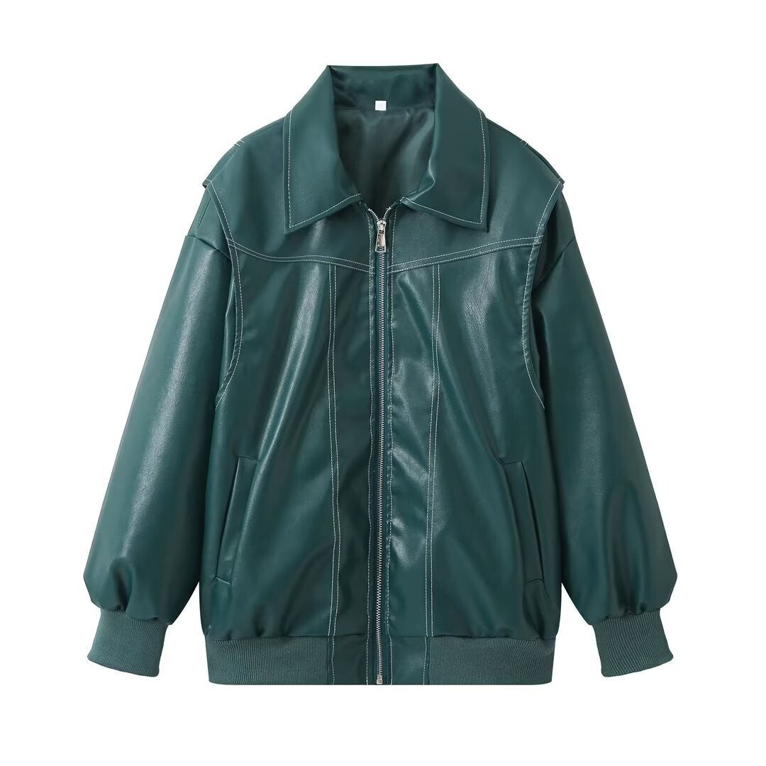 Giacca Bomber in Similpelle | Stile Urban | Comoda e Grintosa