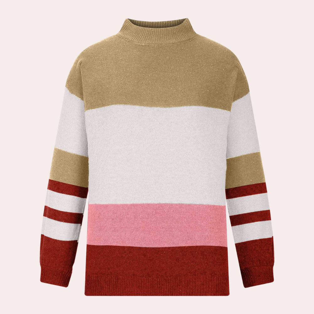 Maglione a Blocchi di Colore | Maniche Lunghe | Caldo & Trendy