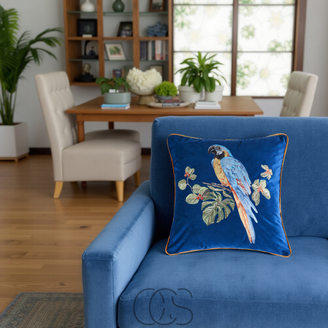 Cuscino Decorativo Pappagallo Tropicale