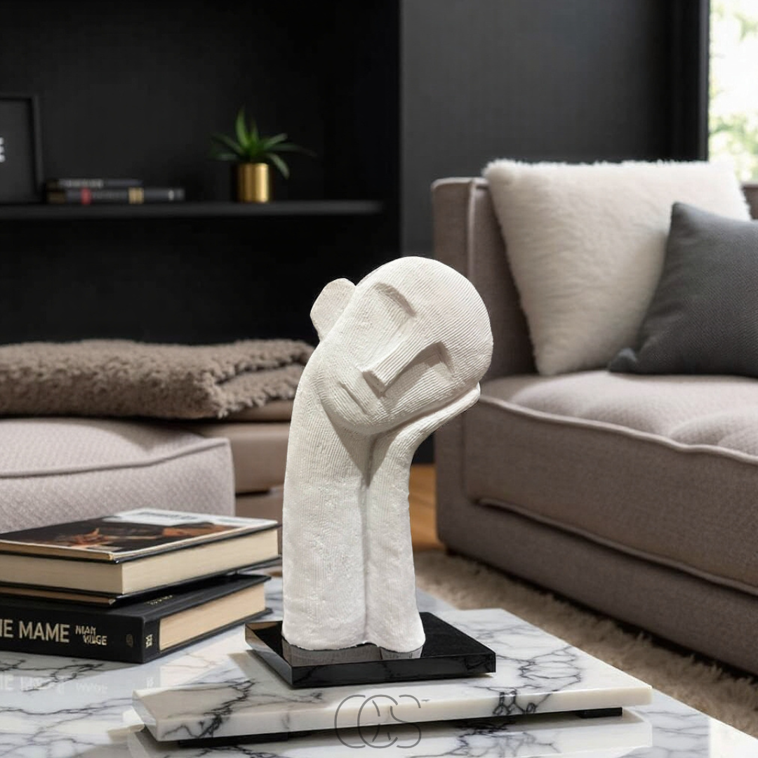Scultura Astratta Volto Pensieroso