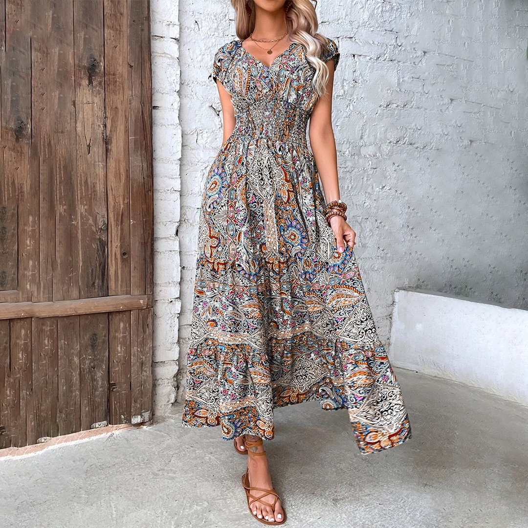 Maxi Abito Floreale Boho | Elegante & Flowy | Stile Estivo