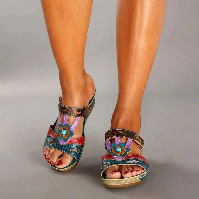 Sandali Ortopedici Donna | Comodi | Design Floreale Multicolore
