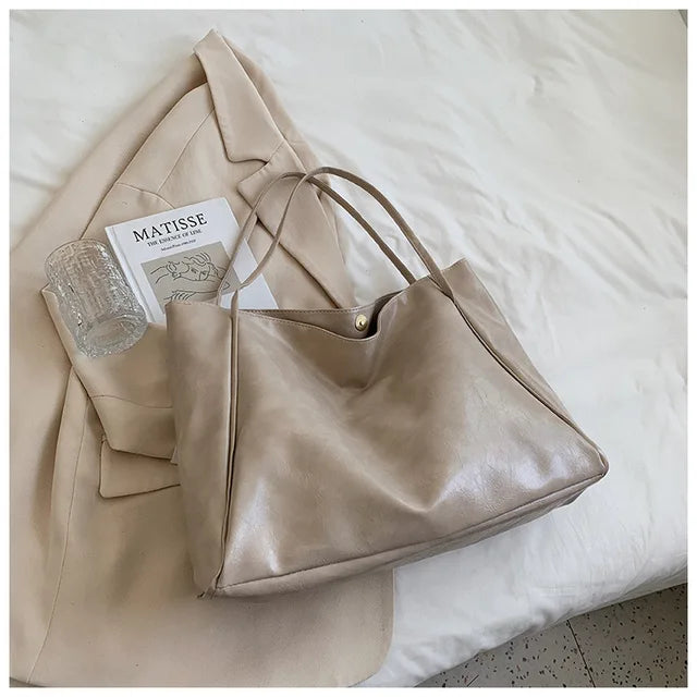 Borsa Shopper Ecopelle | Capiente e Minimal | Uso Quotidiano Elegante