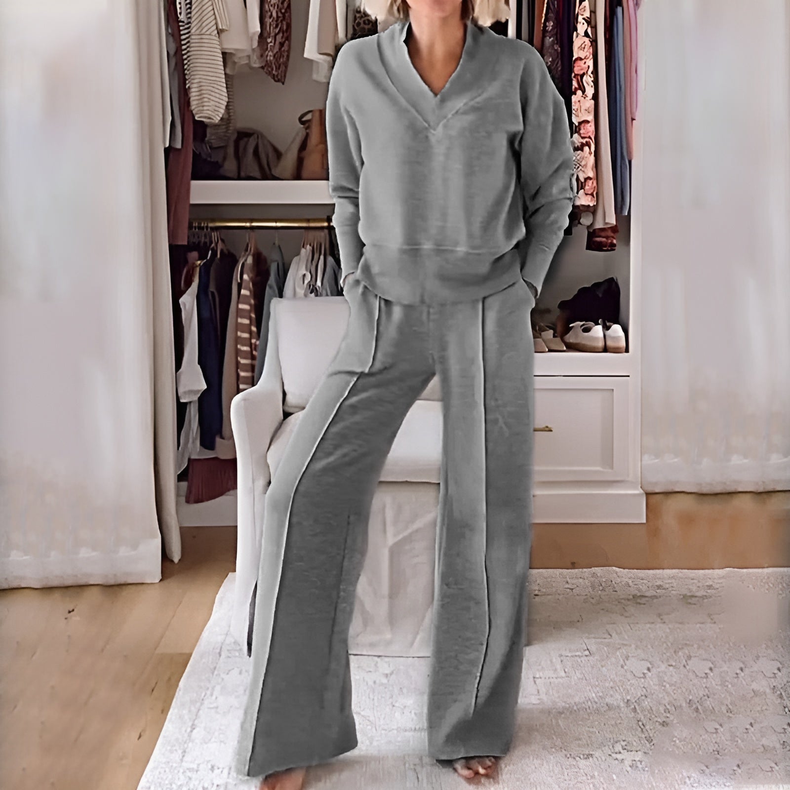 Completo Relax con Felpa e Pantaloni Ampi