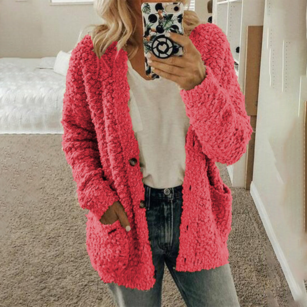 Cardigan Morbido Peluche | Misto Poliestere | Caldo e Confortevole