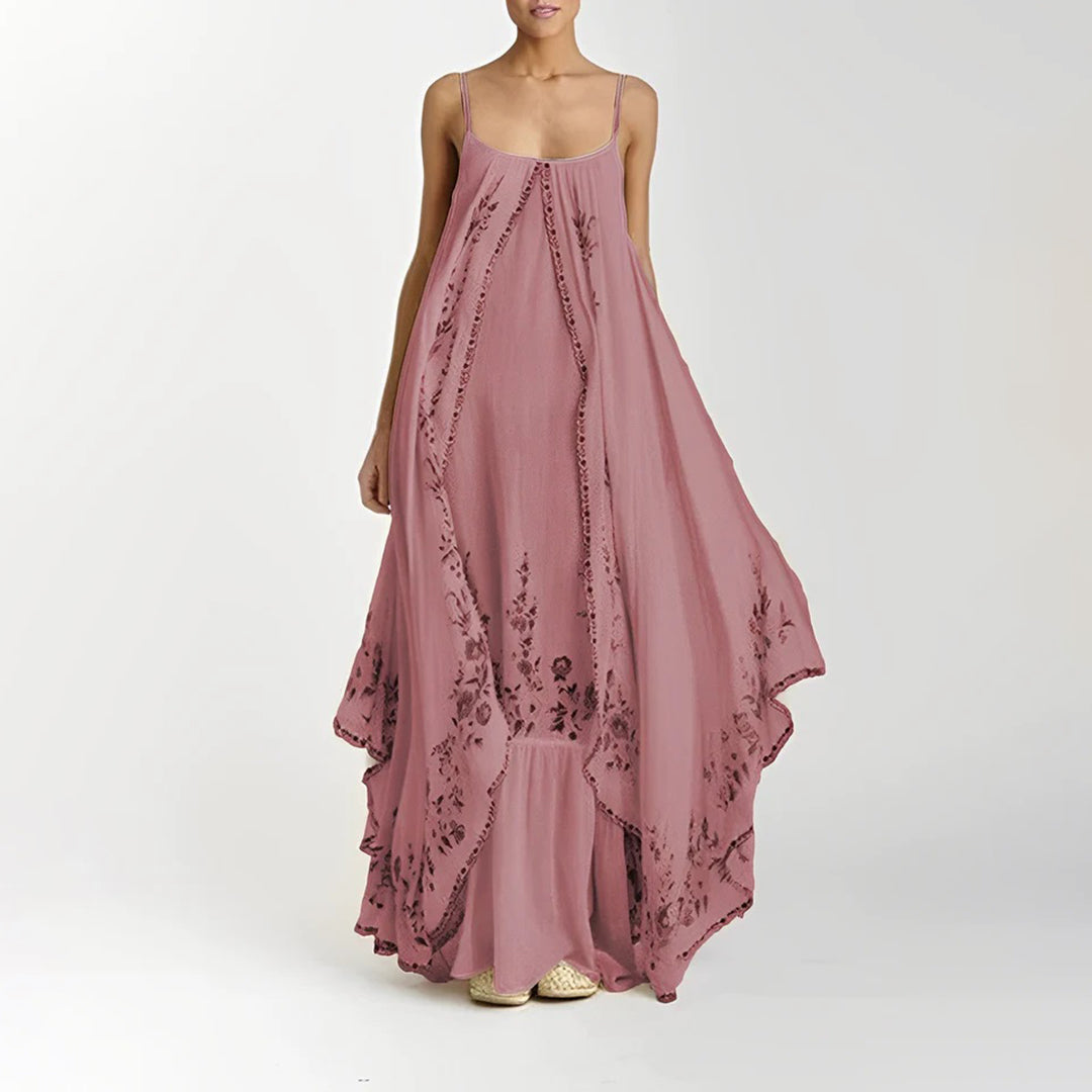 Abito Lungo Ricamato | Boho Chic | Fresco e Romantico