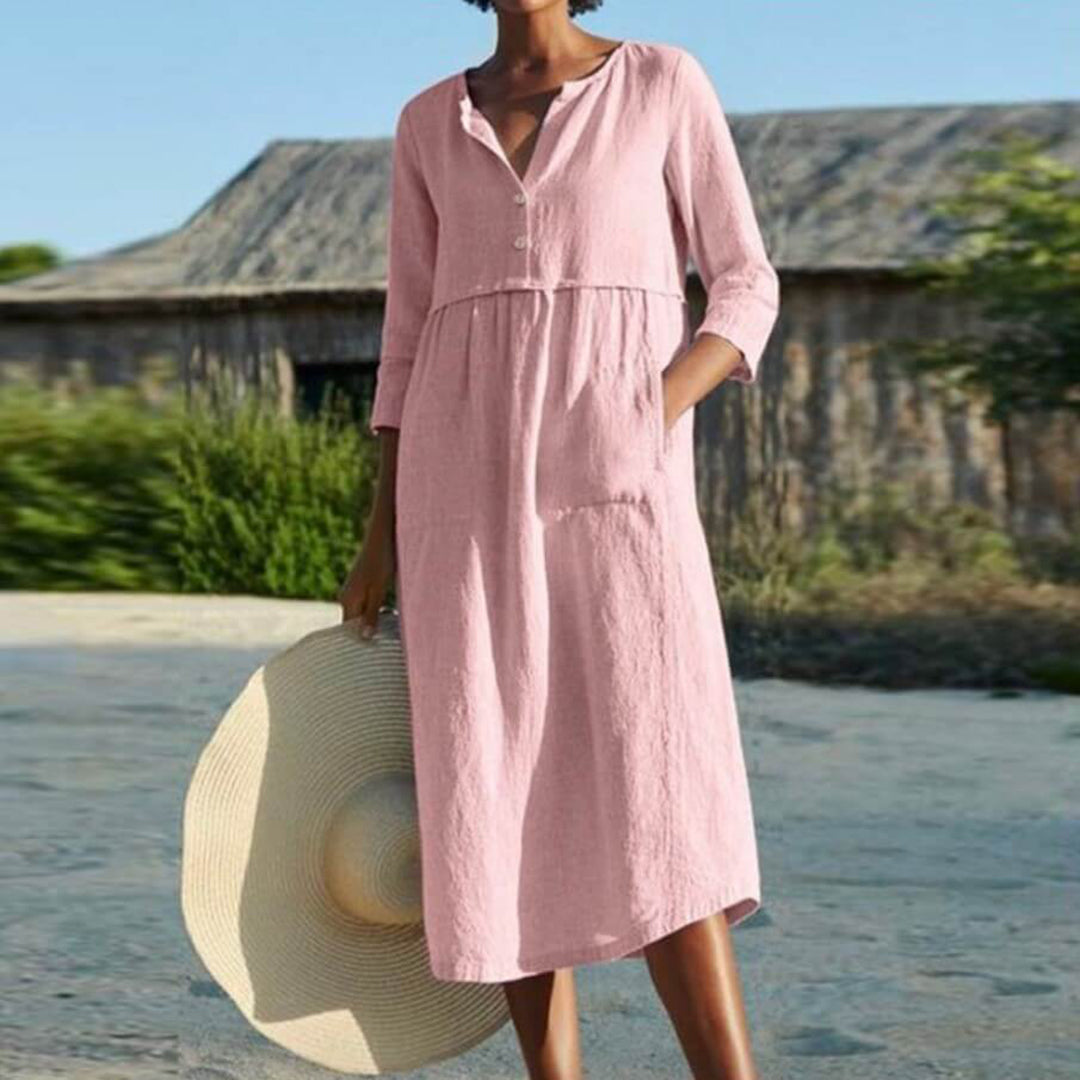 Abito Midi in Cotone | Fresco & Comodo | Perfetto per l’Estate
