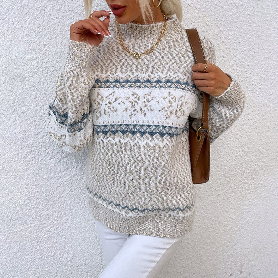 Maglione jacquard con fiocchi di neve