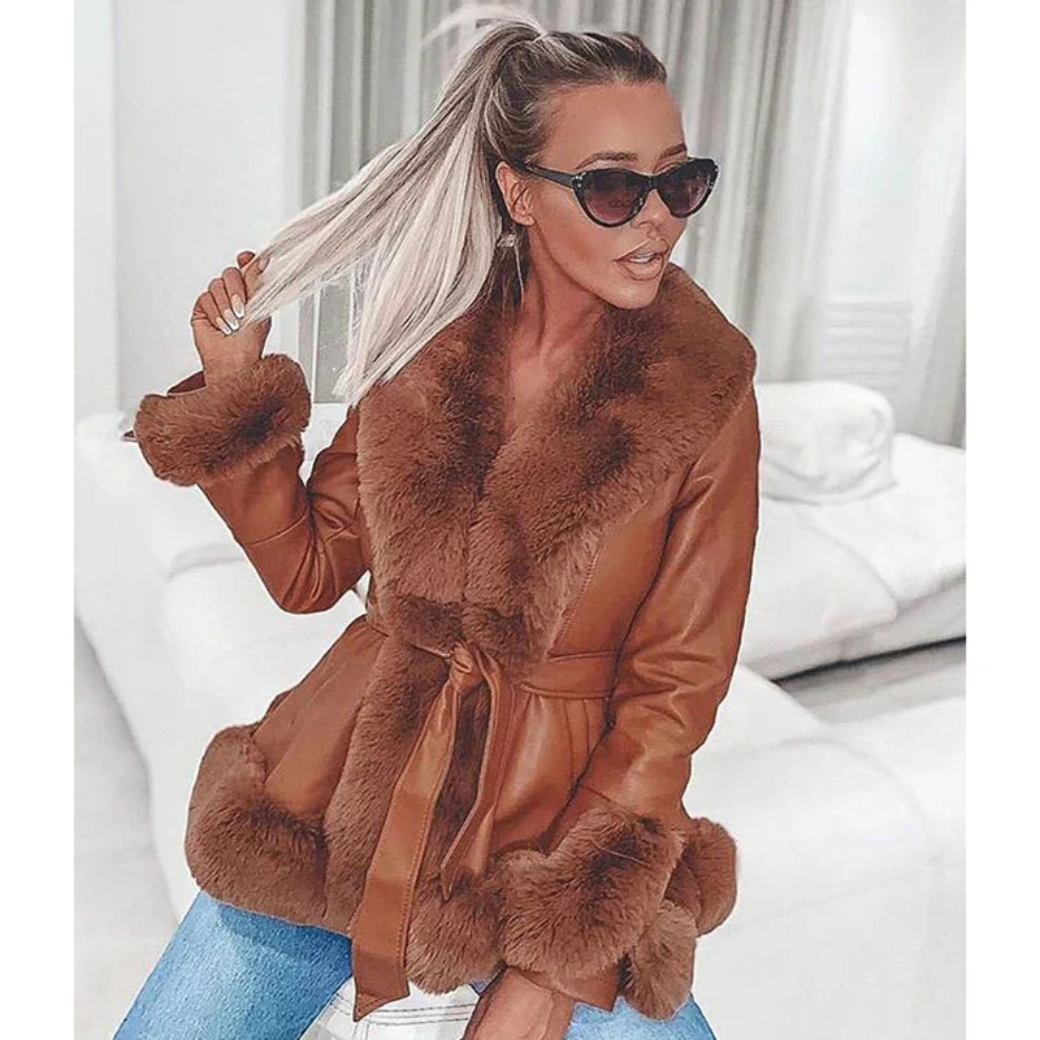 Cappotto in Shearling Sintetico | Elegante & Caldo | Stile Lussuoso