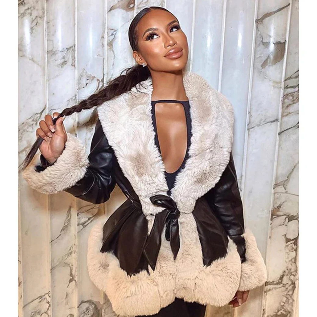 Cappotto in Shearling Sintetico | Elegante & Caldo | Stile Lussuoso