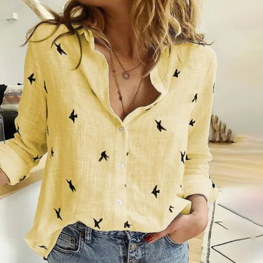 Camicia in Lino | Ricamata | Leggera e Traspirante