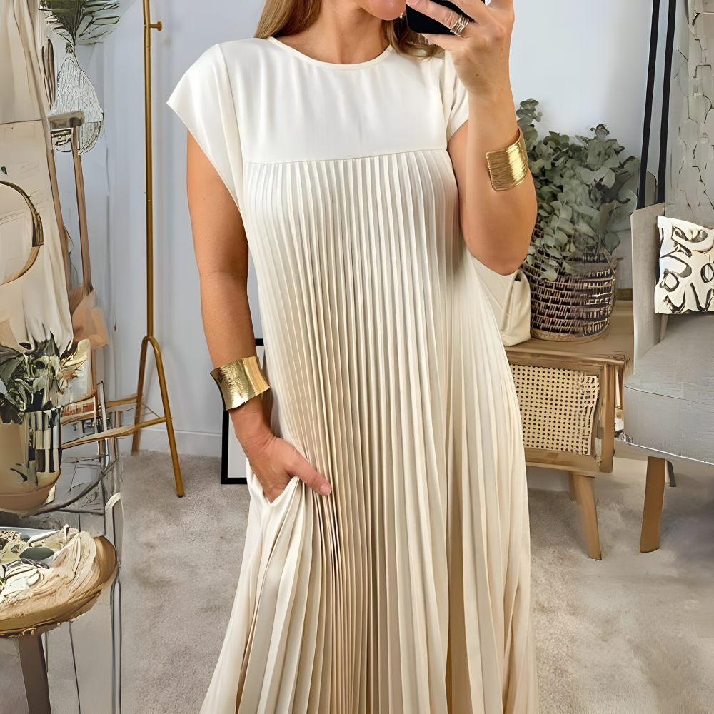 Vestito Plissettato | Elegante | Svasato e Leggero