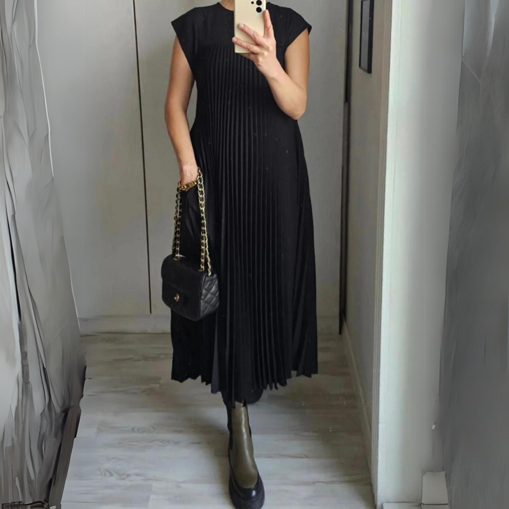 Vestito Plissettato | Elegante | Svasato e Leggero