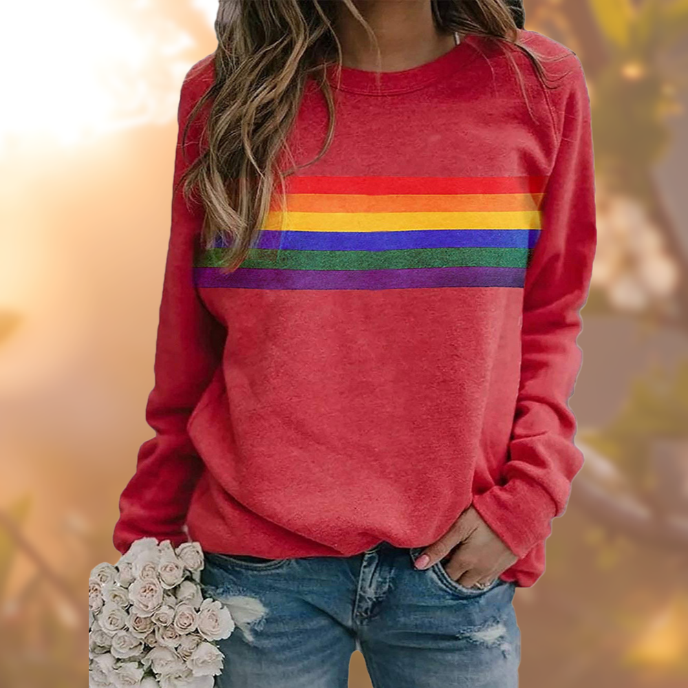 Felpa Arcobaleno Casual