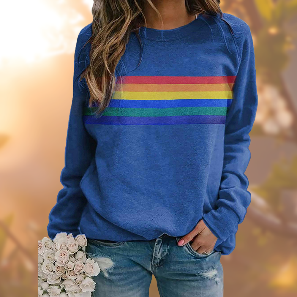 Felpa Arcobaleno Casual