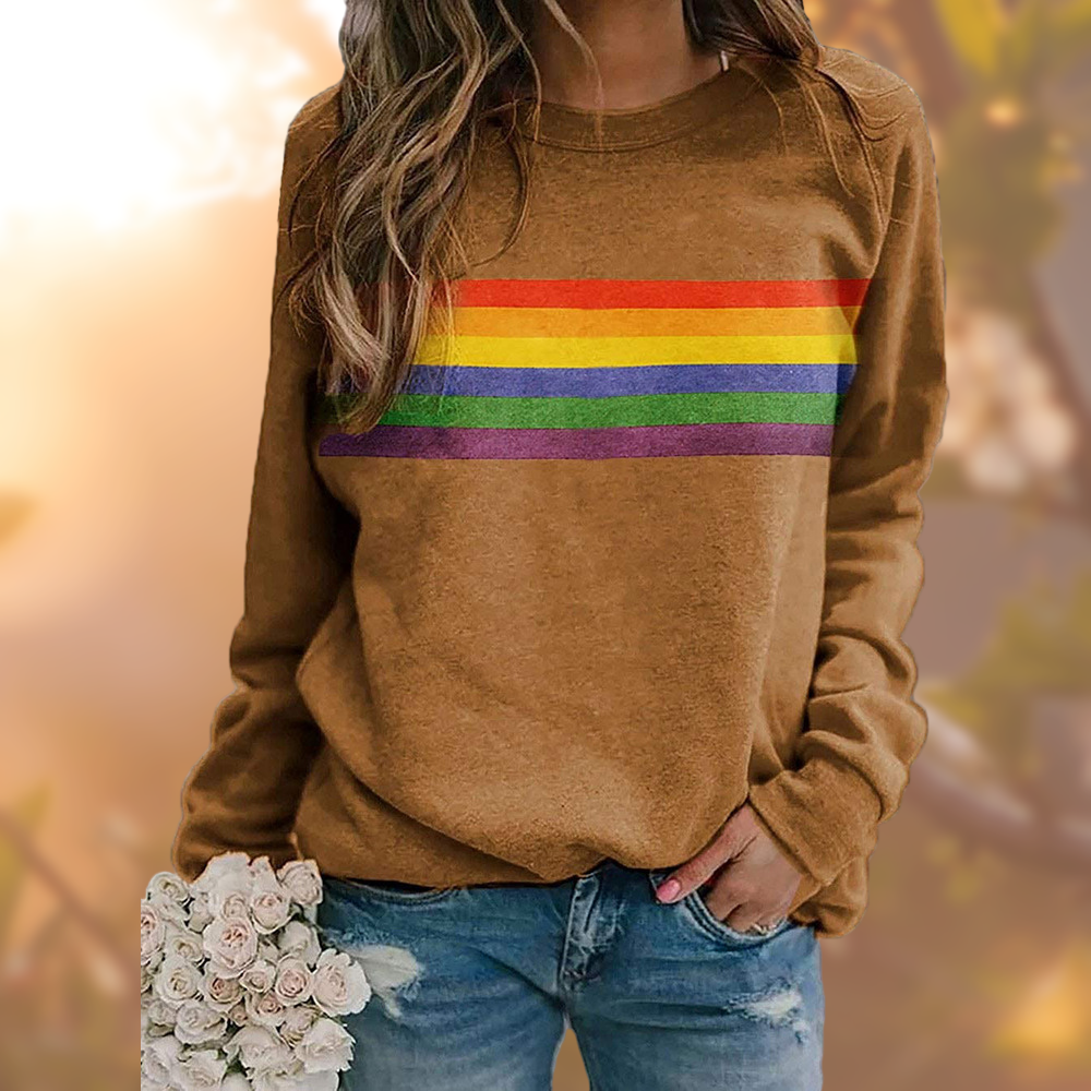 Felpa Arcobaleno Casual
