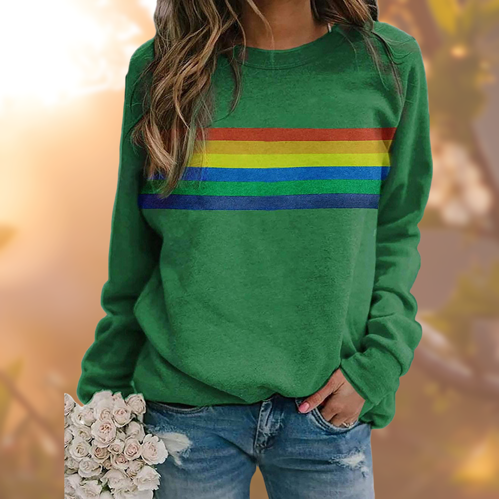 Felpa Arcobaleno Casual