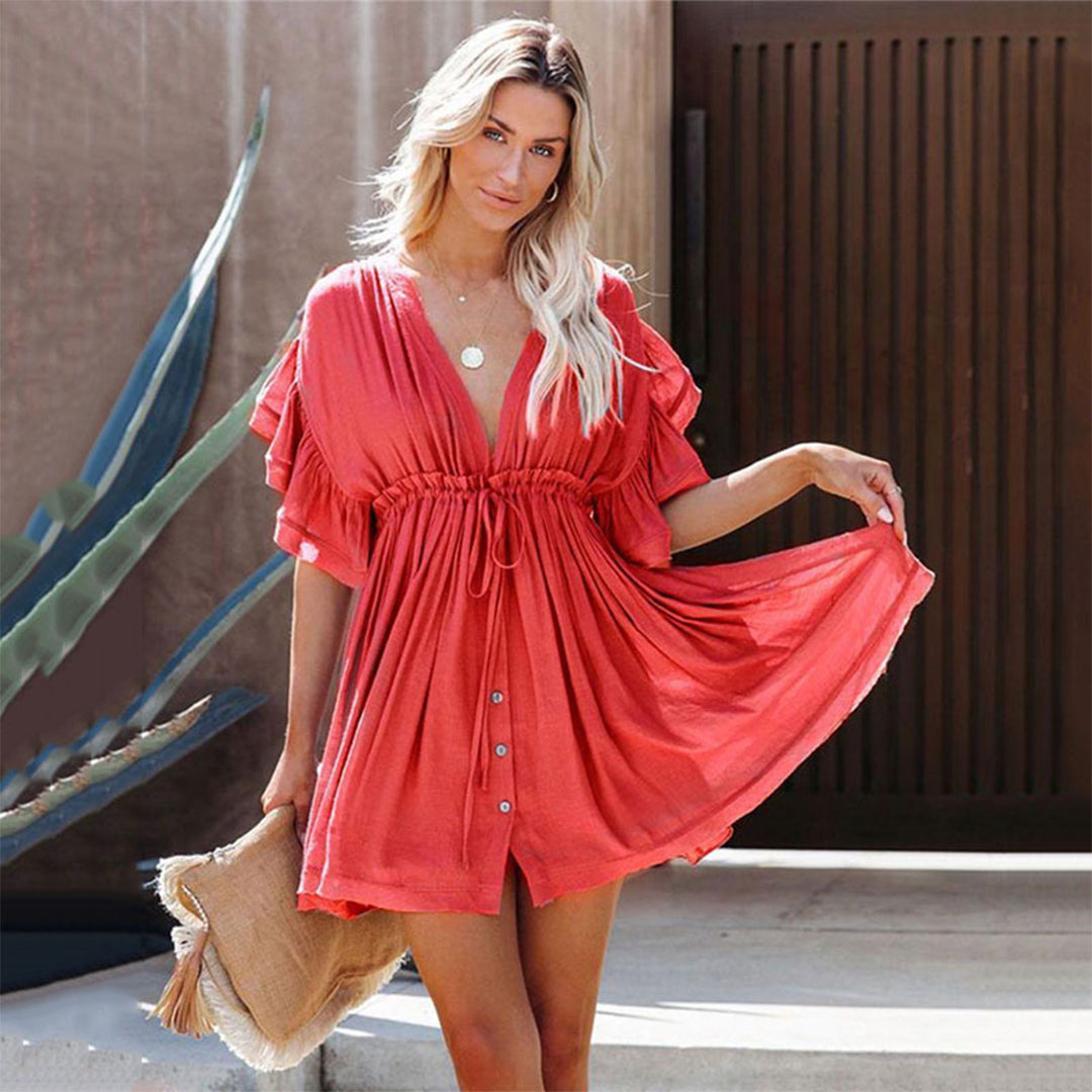 Mini Abito Boho | Scollo a V | Leggero e Femminile