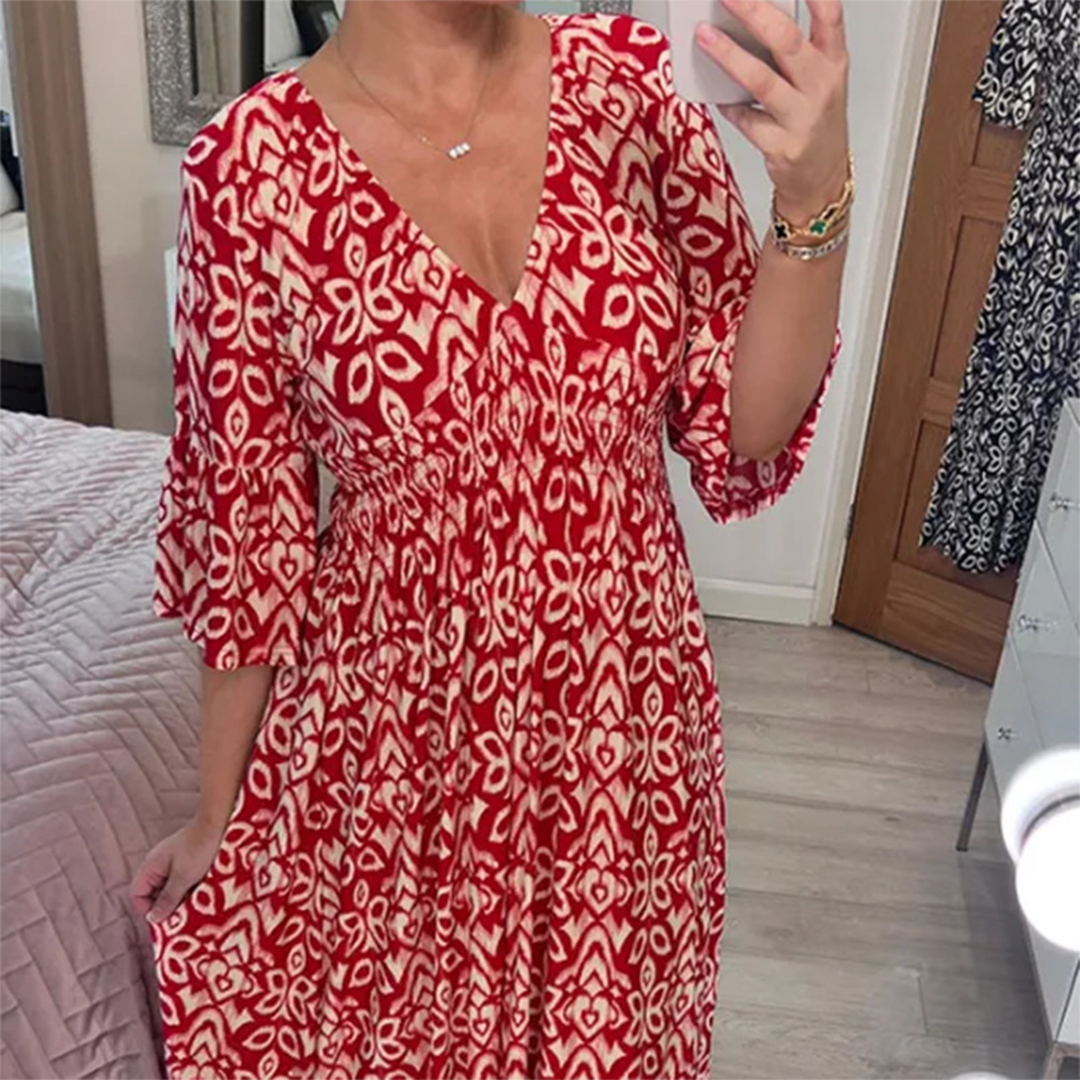 Abito Midi con Stampa Boho | Casual | Leggero & Versatile