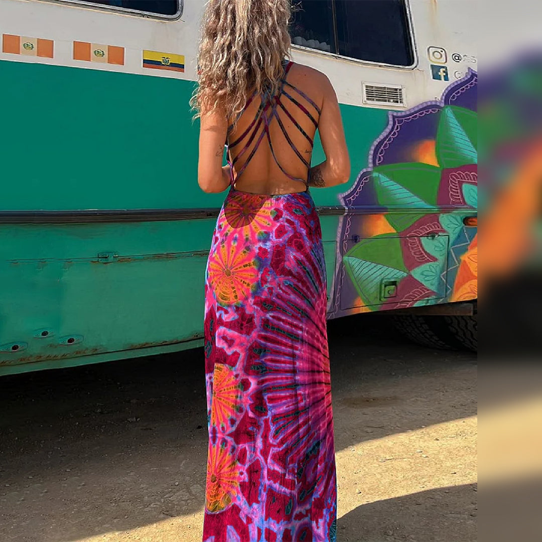 Maxi Dress Tie-Dye | Boho | Flowy & Colorato