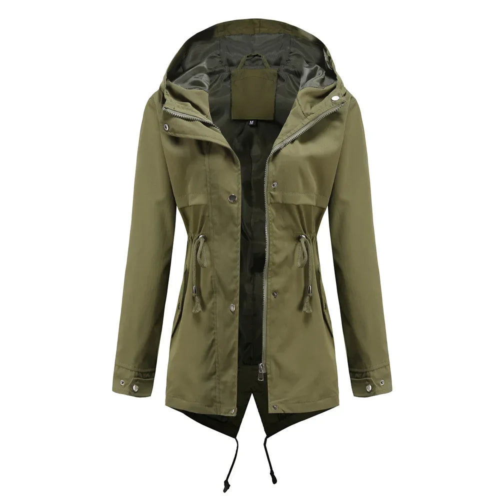 Giacca Impermeabile con Cappuccio | Stile Casual & Funzionale | Perfetta per la Mezza Stagione