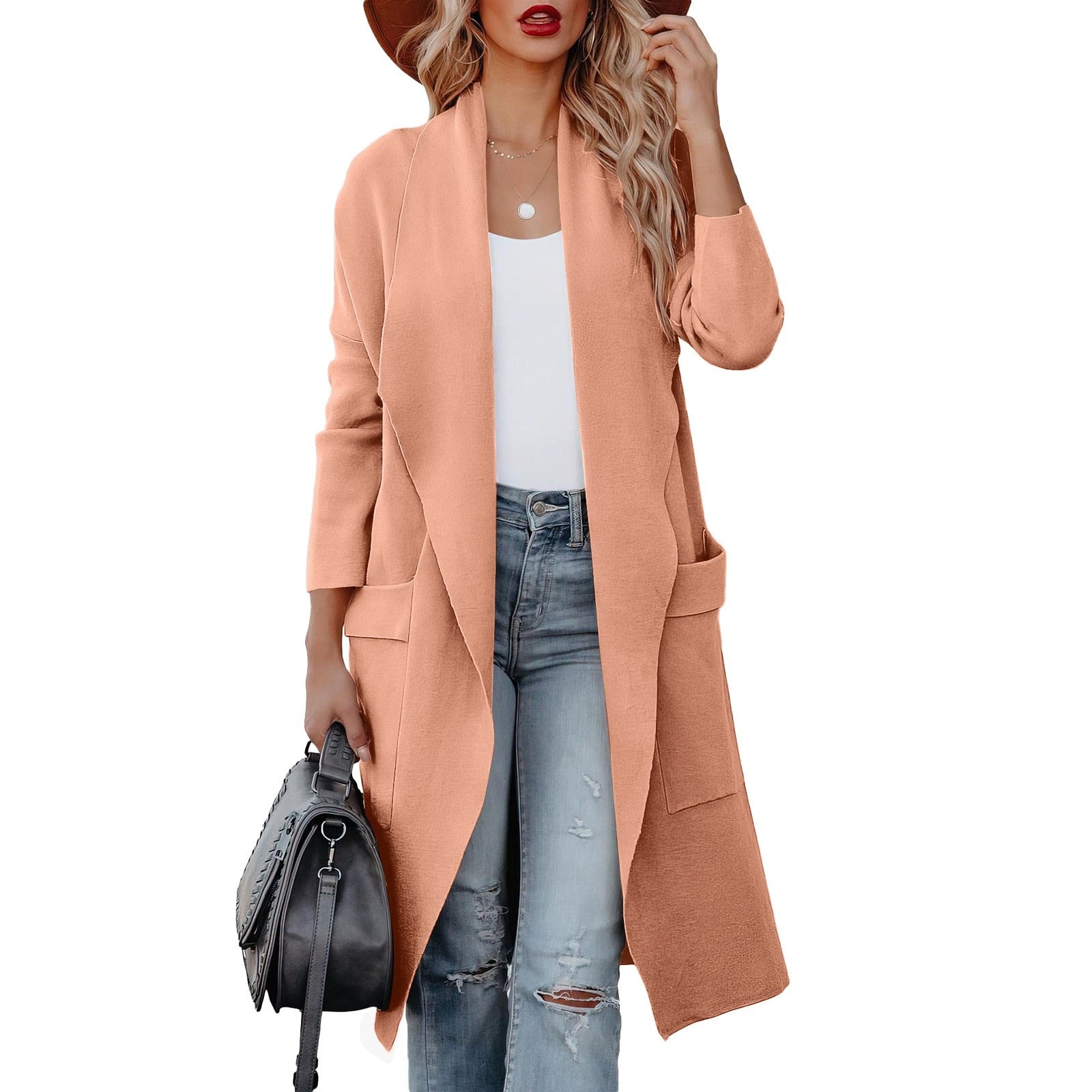 Cardigan Lungo Aperto | Maglia Morbida | Casual Chic Quotidiano