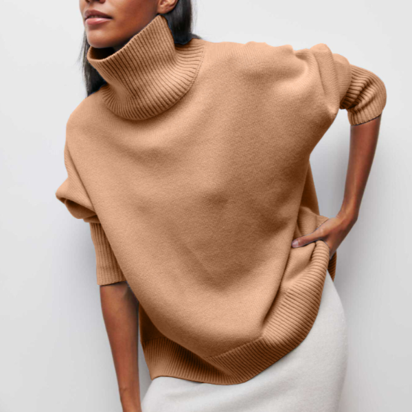 Maglione a Collo Alto | Maniche Corte | Stile Moderno e Chic