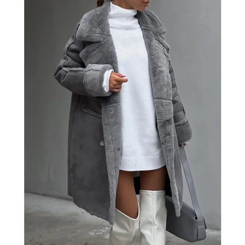 Cappotto Effetto Montone Foderato