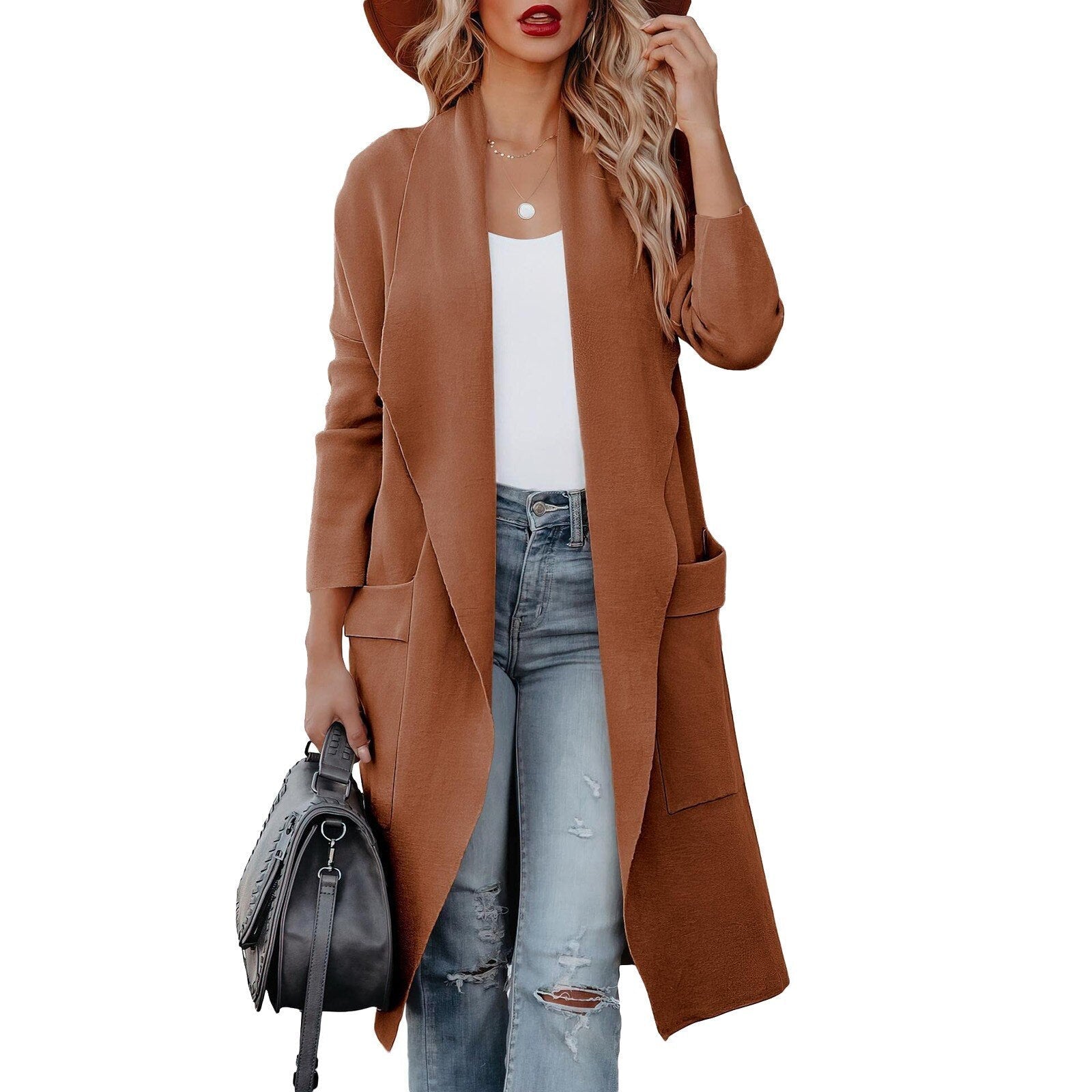 Cardigan Lungo Aperto | Maglia Morbida | Casual Chic Quotidiano