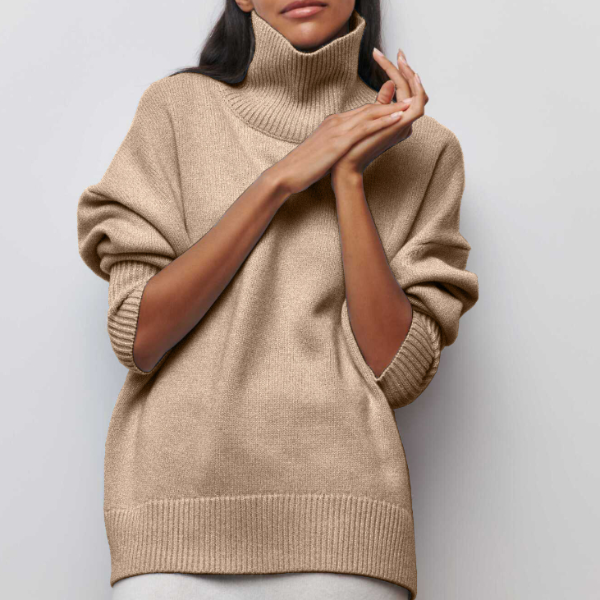 Maglione a Collo Alto | Maniche Corte | Stile Moderno e Chic