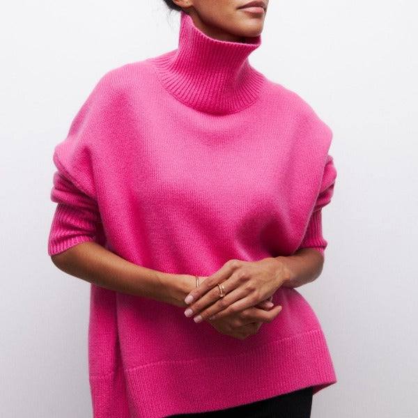 Maglione a Collo Alto | Maniche Corte | Stile Moderno e Chic