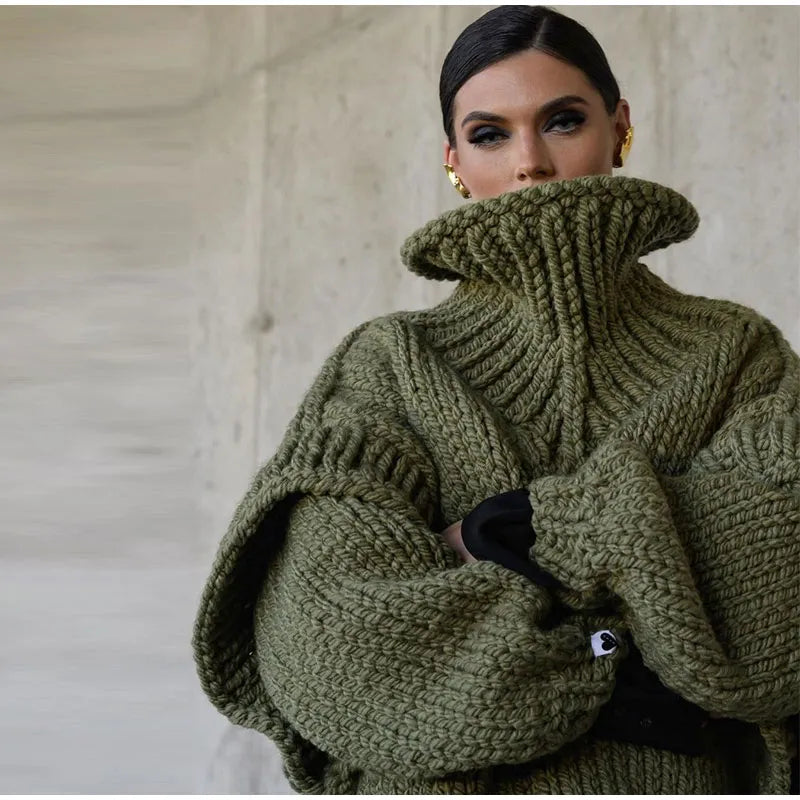 Maglione Oversize | Collo Alto | Maglia Chunky Invernale