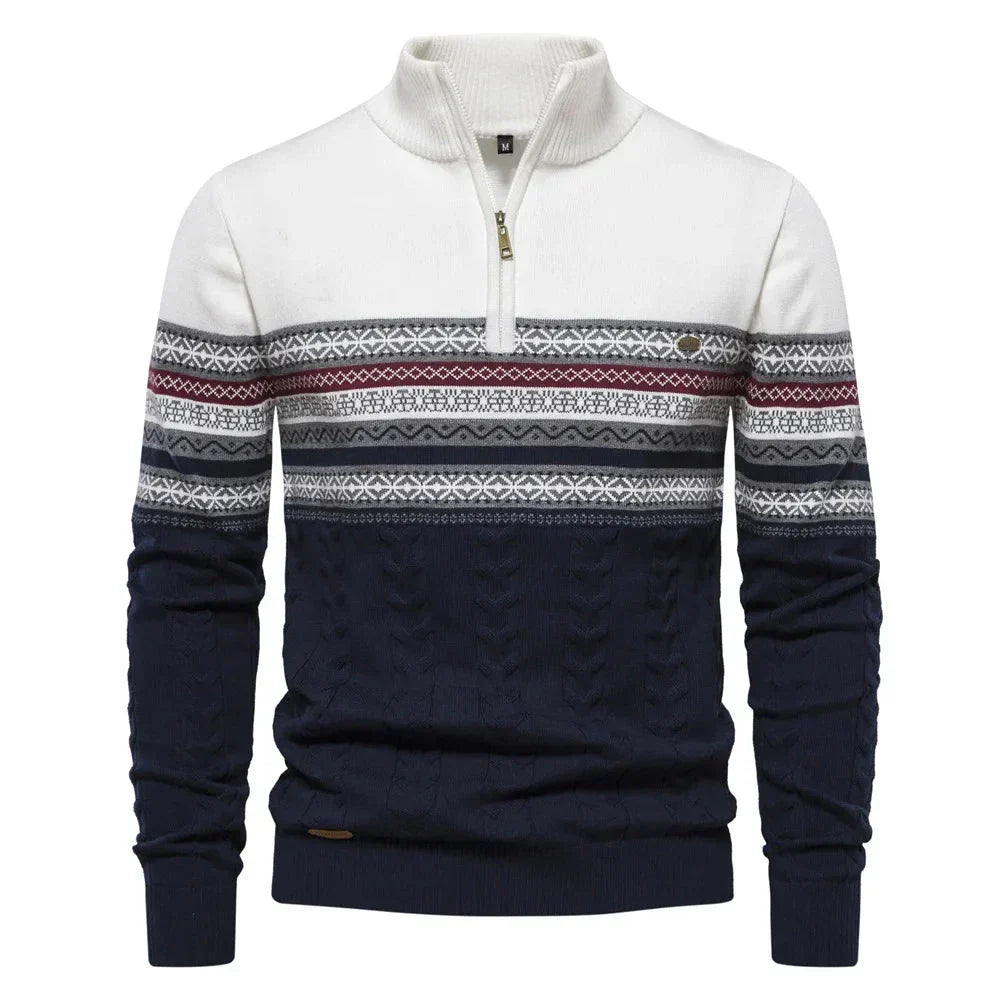 Maglione nordico con zip
