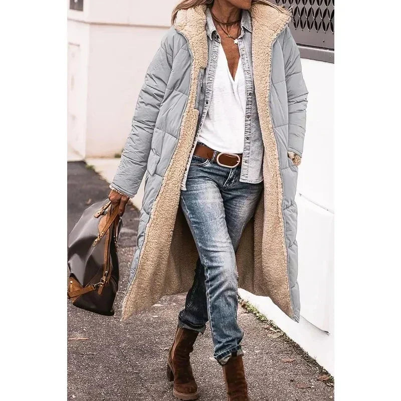 Cappotto Reversibile Imbottito con Pelliccia
