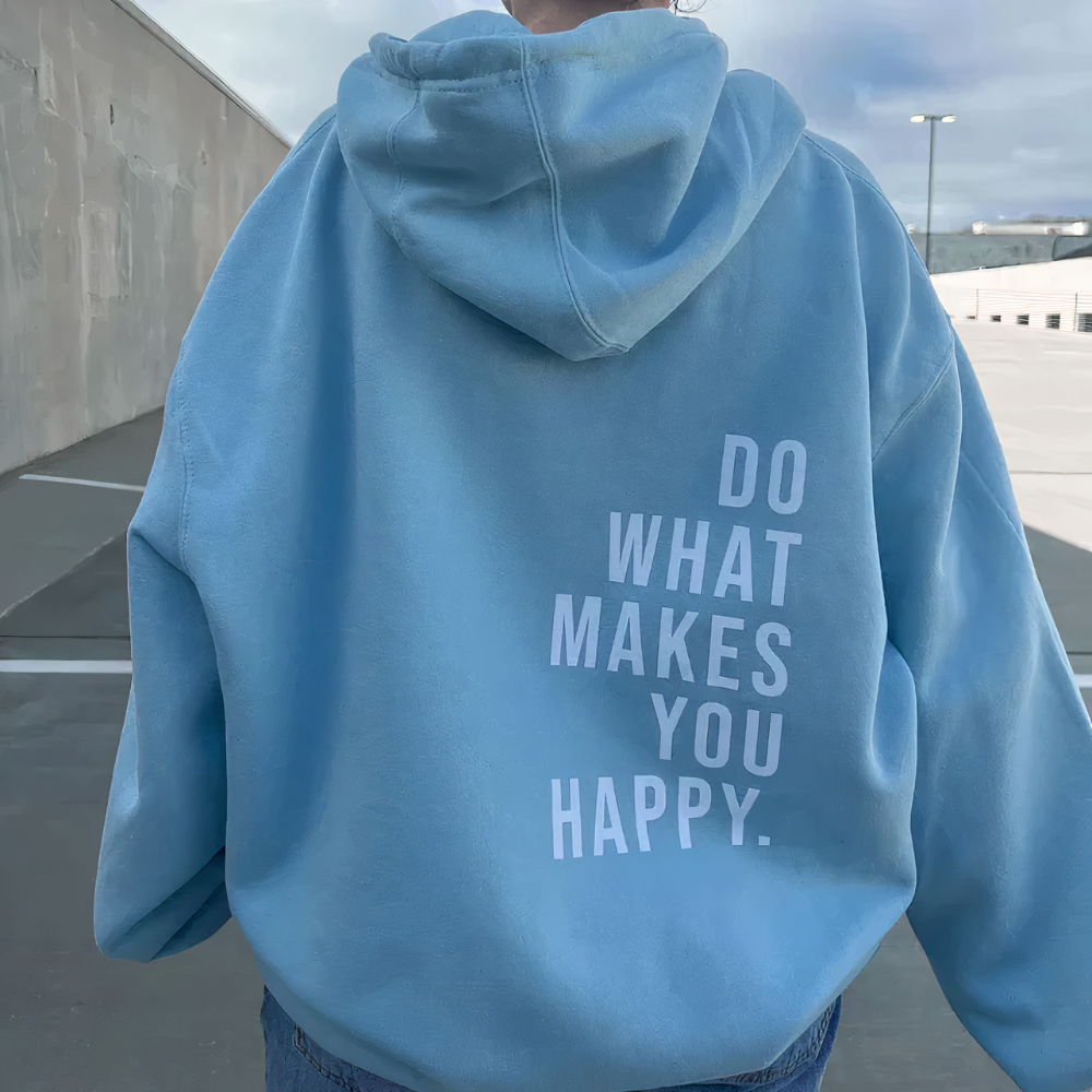 Felpa oversize con scritta motivazionale