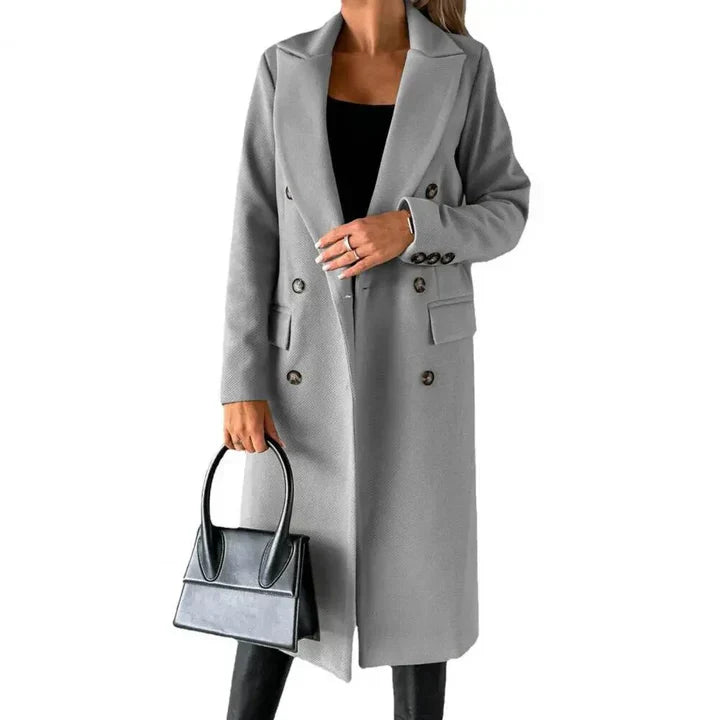 Cappotto Lungo Doppiopetto | Eleganza Classica | Look Professionale