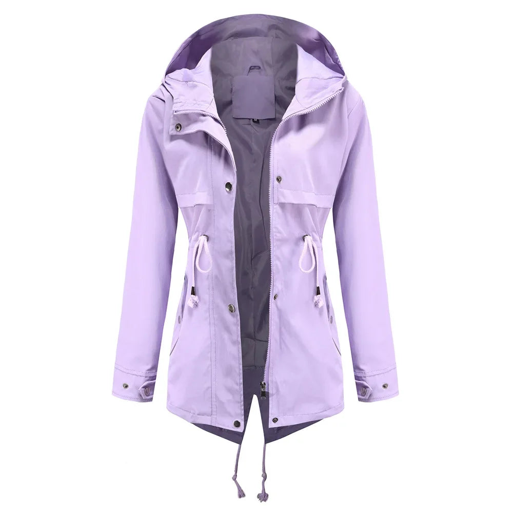 Giacca Impermeabile con Cappuccio | Stile Casual & Funzionale | Perfetta per la Mezza Stagione