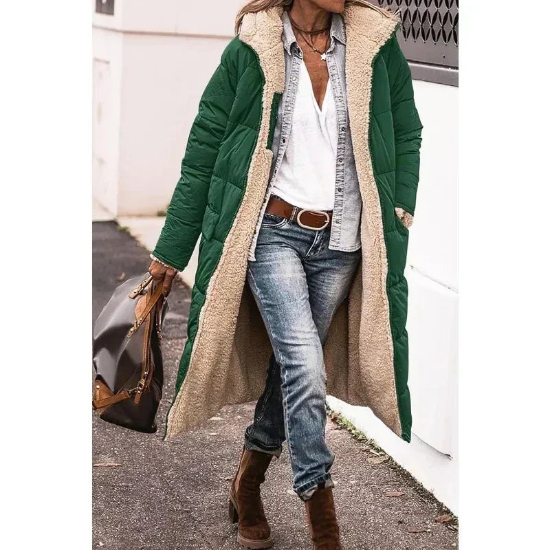 Cappotto Reversibile Imbottito con Pelliccia