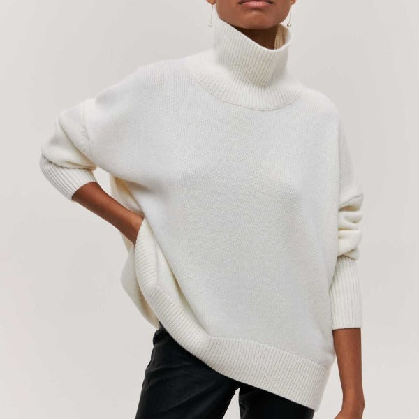 Maglione a Collo Alto | Maniche Corte | Stile Moderno e Chic