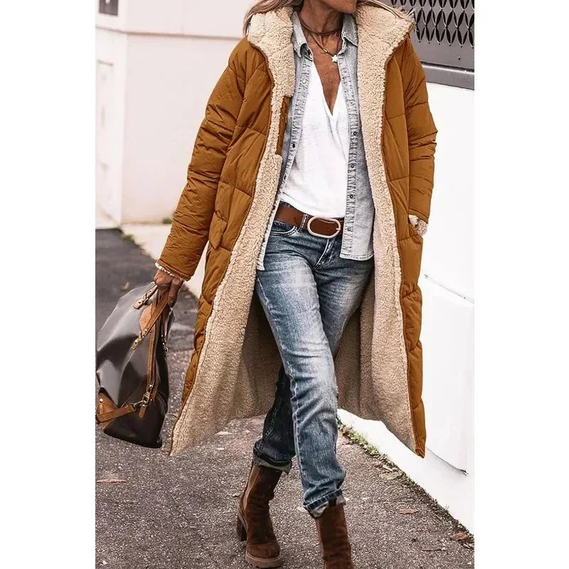 Cappotto Reversibile Imbottito con Pelliccia