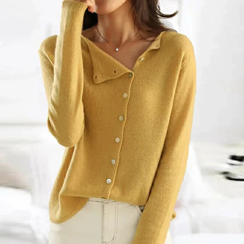 Maglione Grigio con Bottoni