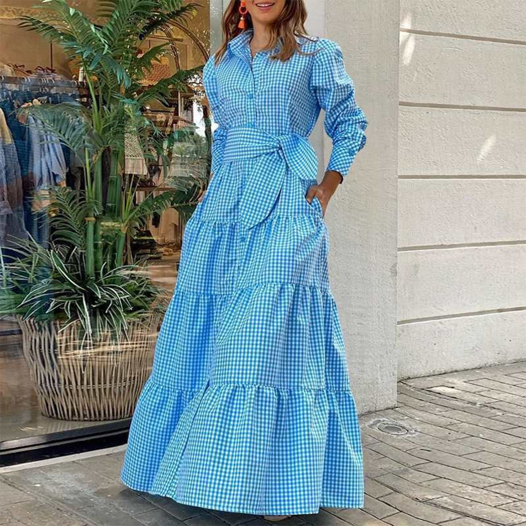 Maxi Dress Camicia | Gonna a Balze | Elegante e Raffinato