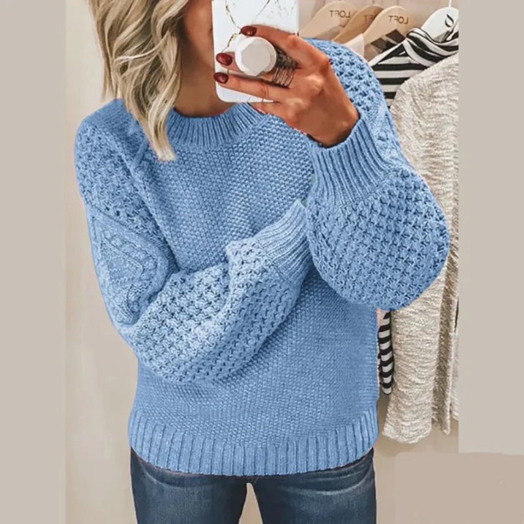 Maglione in Maglia Spessa | Maniche a Nido d'Ape | Morbido e Caldo