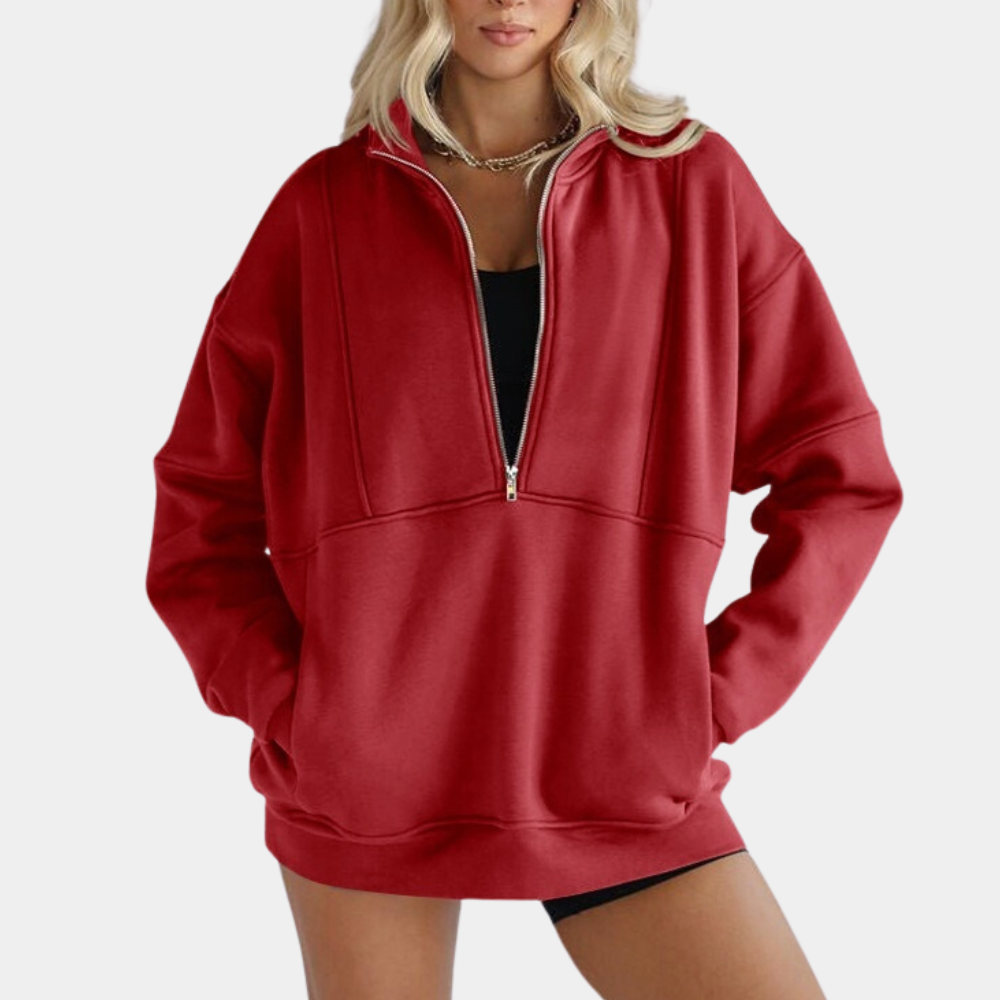 Felpa Oversize | Con Zip & Cappuccio | Comoda & Casual